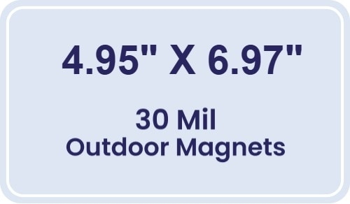 Magnet - 4.95x6.97 Round Corners - 30 Mil - Outdoor Safe