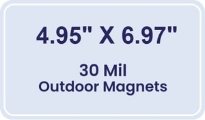 Magnet - 4.95x6.97 Round Corners - 30 Mil - Outdoor Safe