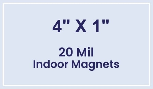 Magnet - 4x1 Square Corners - 20 Mil