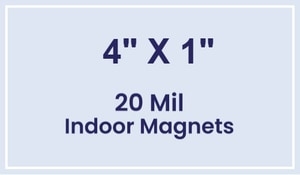 Magnet - 4x1 Square Corners - 20 Mil