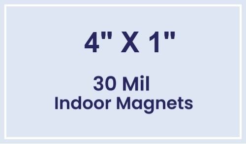 Magnet - 4x1 Square Corners - 30 Mil