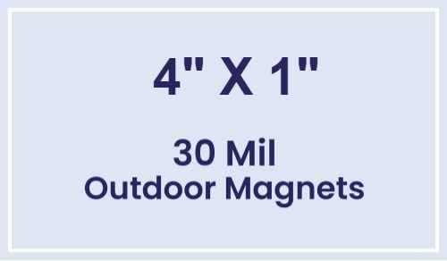 Magnet - 4x1 Square Corners - 30 Mil - Outdoor Safe