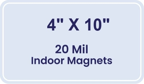 4x10 Round Corners Indoor Magnets - 20 Mil