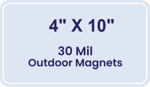 Magnet - 4x10 Round Corners - 30 Mil - Outdoor Safe