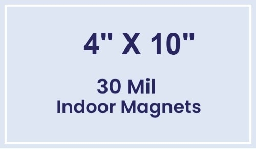 Magnet - 4x10 Square Corners - 30 Mil