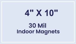 Magnet - 4x10 Square Corners - 30 Mil