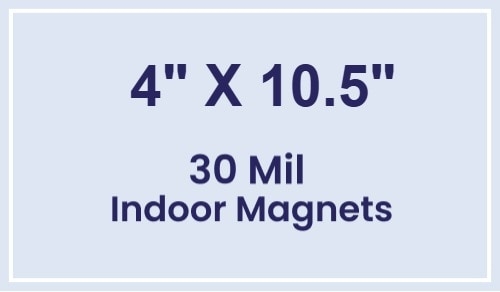 Magnet - 4x10.5 Square Corners - 30 Mil