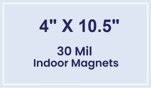 Magnet - 4x10.5 Square Corners - 30 Mil
