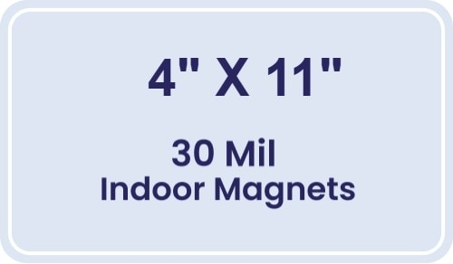 Magnet - 4x11 Round Corners - 30 Mil