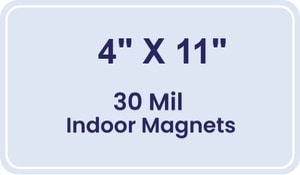 Magnet - 4x11 Round Corners - 30 Mil