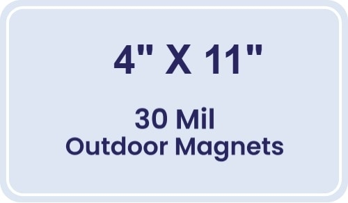 Magnet - 4x11 Round Corners - 30 Mil - Outdoor Safe