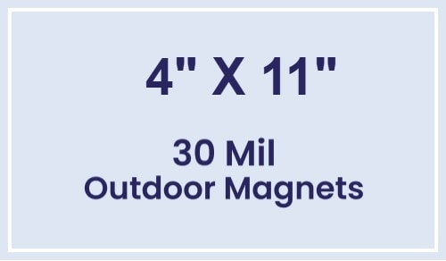 Magnet - 4x11 Square Corners - 30 Mil - Outdoor Safe