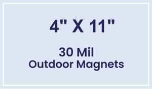 Magnet - 4x11 Square Corners - 30 Mil - Outdoor Safe