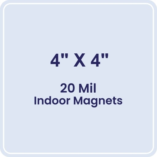 4x4 Round Corners Indoor Magnets - 20 Mil