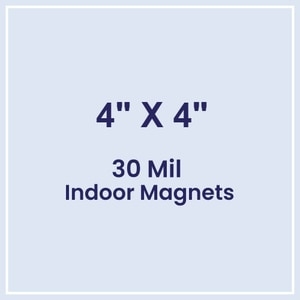 4x4 Square Corners Indoor Magnets - 30 Mil