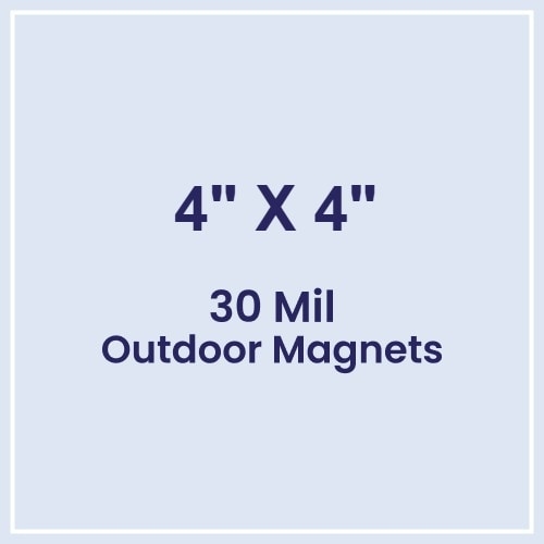 4x4 Square Corners Outdoor Magnets - 30 Mil