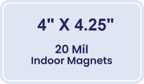 Magnet - 4x4.25 Round Corners - 20 Mil