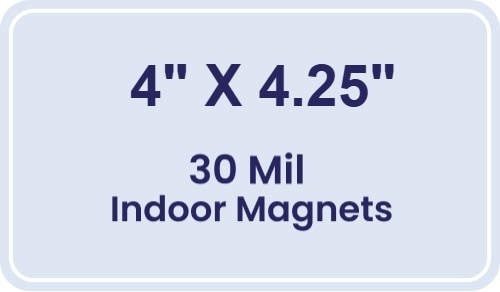 Magnet - 4x4.25 Round Corners - 30 Mil