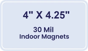 Magnet - 4x4.25 Round Corners - 30 Mil