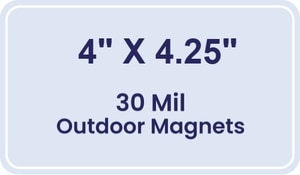 Magnet - 4x4.25 Round Corners - 30 Mil - Outdoor Safe