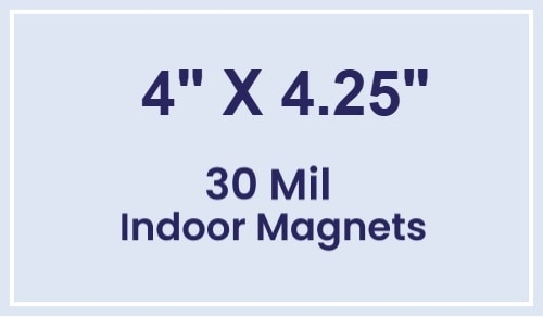 Magnet - 4x4.25 Square Corners - 30 Mil