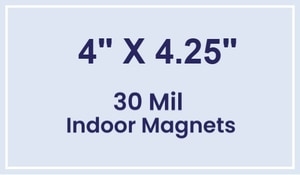 Magnet - 4x4.25 Square Corners - 30 Mil