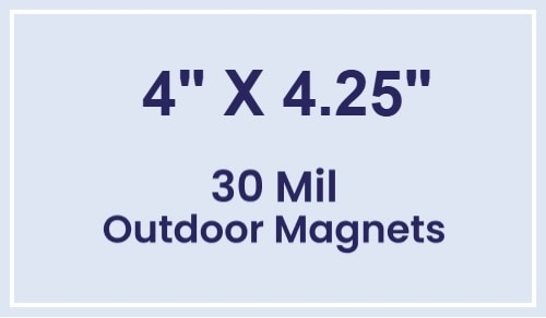 Magnet - 4x4.25 Square Corners - 30 Mil - Outdoor Safe