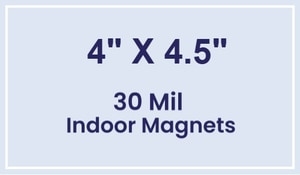 Magnet - 4x4.5 Square Corners - 30 Mil