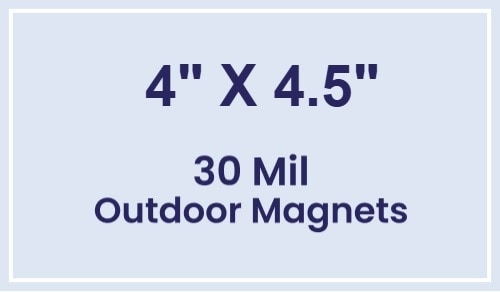 Magnet - 4x4.5 Square Corners - 30 Mil - Outdoor Safe