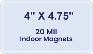 Magnet - 4x4.75 Round Corners - 20 mil