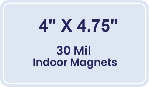 Magnet - 4x4.75 Round Corners - 30 Mil