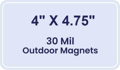 Magnet - 4x4.75 Round Corners - 30 Mil - Outdoor Safe