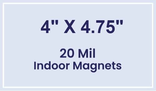 Magnet - 4x4.75 Square Corners - 20 mil