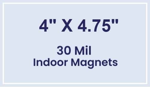 Magnet - 4x4.75 Square Corners - 30 Mil