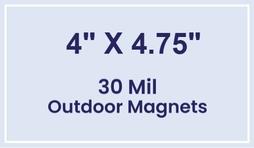 Magnet - 4x4.75 Square Corners - 30 Mil - Outdoor Safe