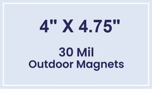 Magnet - 4x4.75 Square Corners - 30 Mil - Outdoor Safe