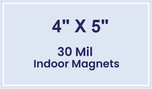4x5 Square Corners Indoor Magnets - 30 Mil
