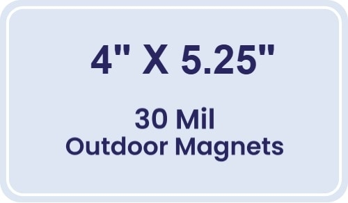 Magnet - 4x5.25 Round Corners - 30 Mil - Outdoor Safe