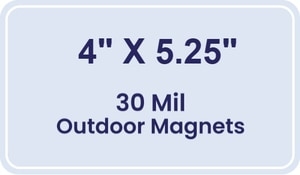 Magnet - 4x5.25 Round Corners - 30 Mil - Outdoor Safe