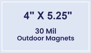 Magnet - 4x5.25 Square Corners - 30 Mil - Outdoor Safe