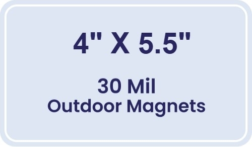 Magnet - 4x5.5 Round Corners - 30 Mil - Outdoor Safe
