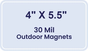 Magnet - 4x5.5 Round Corners - 30 Mil - Outdoor Safe