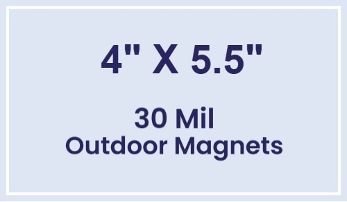 Magnet - 4x5.5 Square Corners - 30 Mil - Outdoor Safe