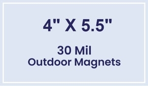Magnet - 4x5.5 Square Corners - 30 Mil - Outdoor Safe