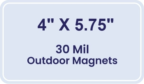 Magnet - 4x5.75 Round Corners - 30 Mil - Outdoor Safe