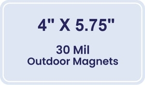 Magnet - 4x5.75 Round Corners - 30 Mil - Outdoor Safe