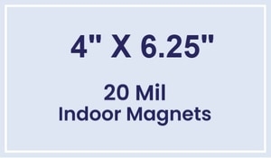 Magnet - 4x6.25 Square Corners - 20 Mil