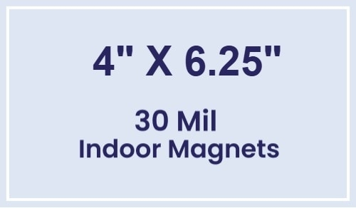 Magnet - 4x6.25 Square Corners - 30 Mil