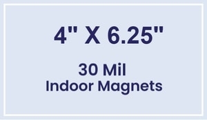 Magnet - 4x6.25 Square Corners - 30 Mil