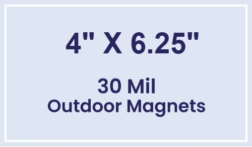Magnet - 4x6.25 Square Corners - 30 Mil - Outdoor Safe